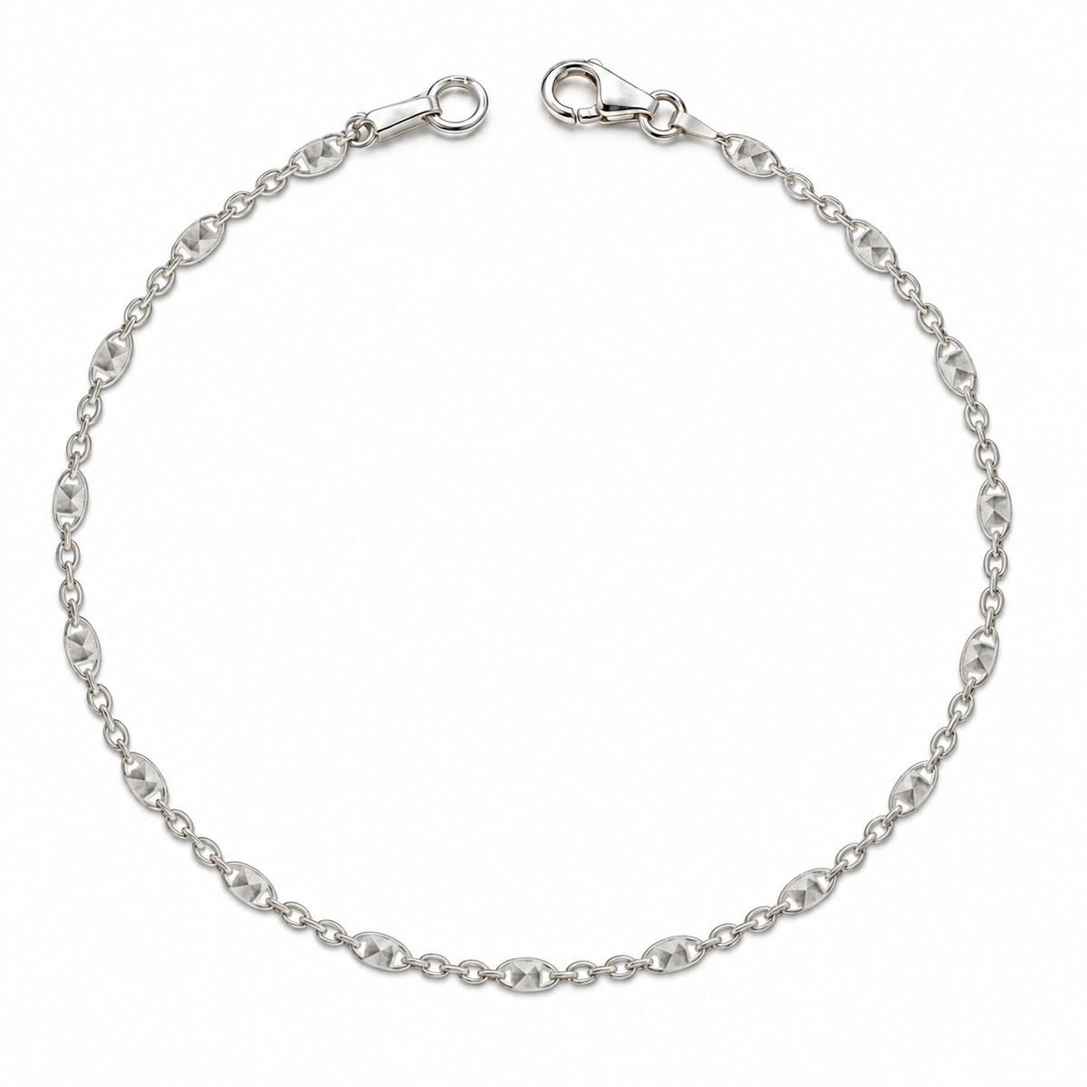 Pulsera de plaquetas ovaladas: vista principal